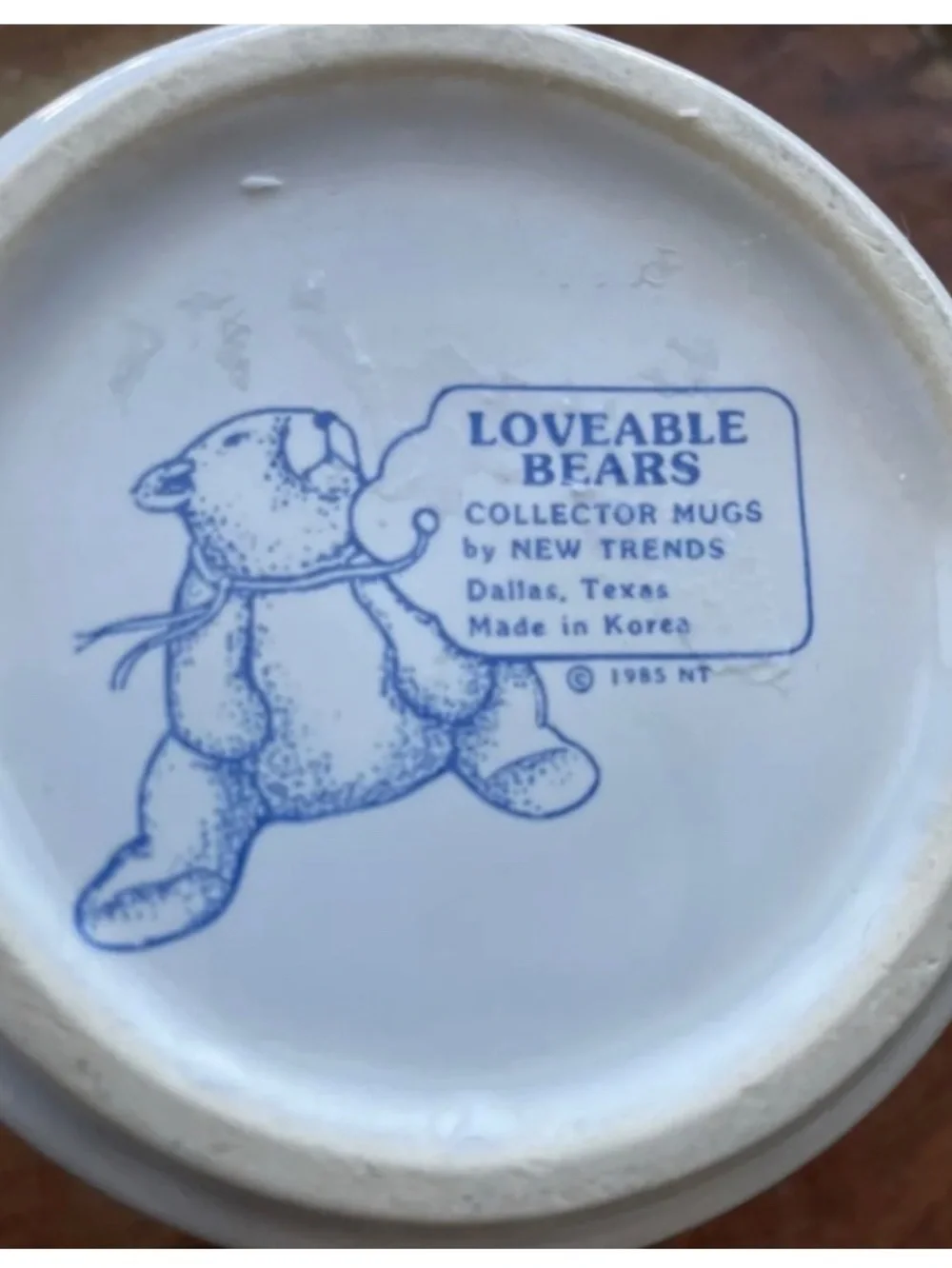 Vintage 1985 Loveable Bears Collector Mugs By New Trends Coffee Mug
